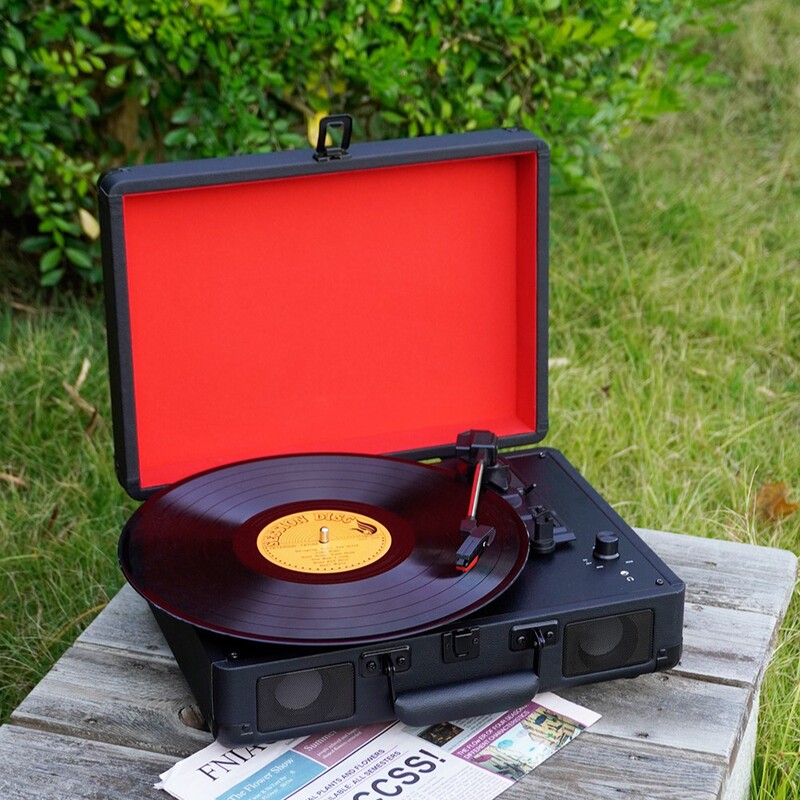レコードレコードのレトロな蓄音機のリビングルームのヨーロッパ式のブルートゥーススピーカーの音響はアイデアを飾ってプレゼントします。|undefined