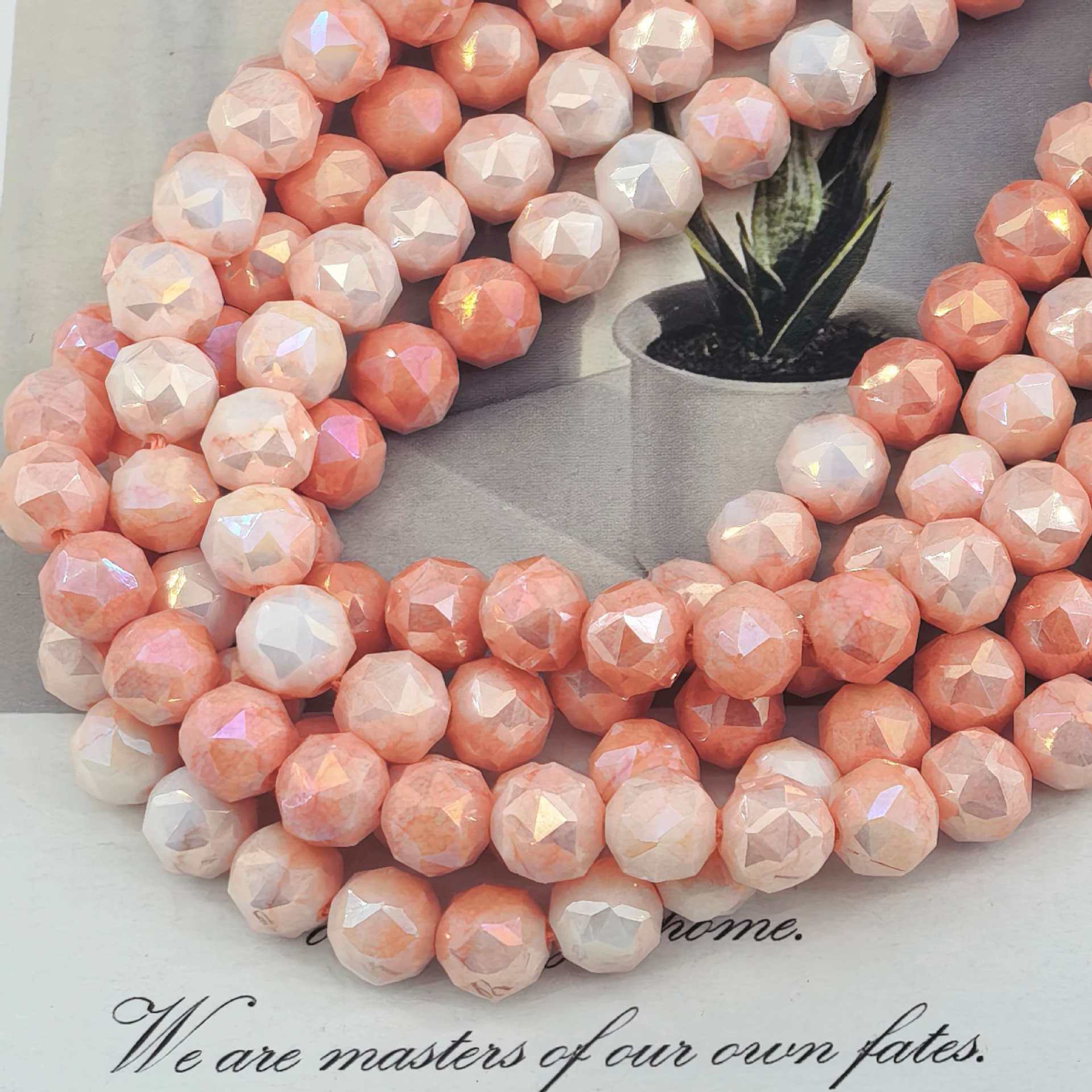Bola de flores de 8mm Jingjing K9 cuentas sueltas de cristal 64 superficies cortadas con cuentas Accesorios de joyería hechos a mano de bricolaje Pulsera Collar lote suelto image 97
