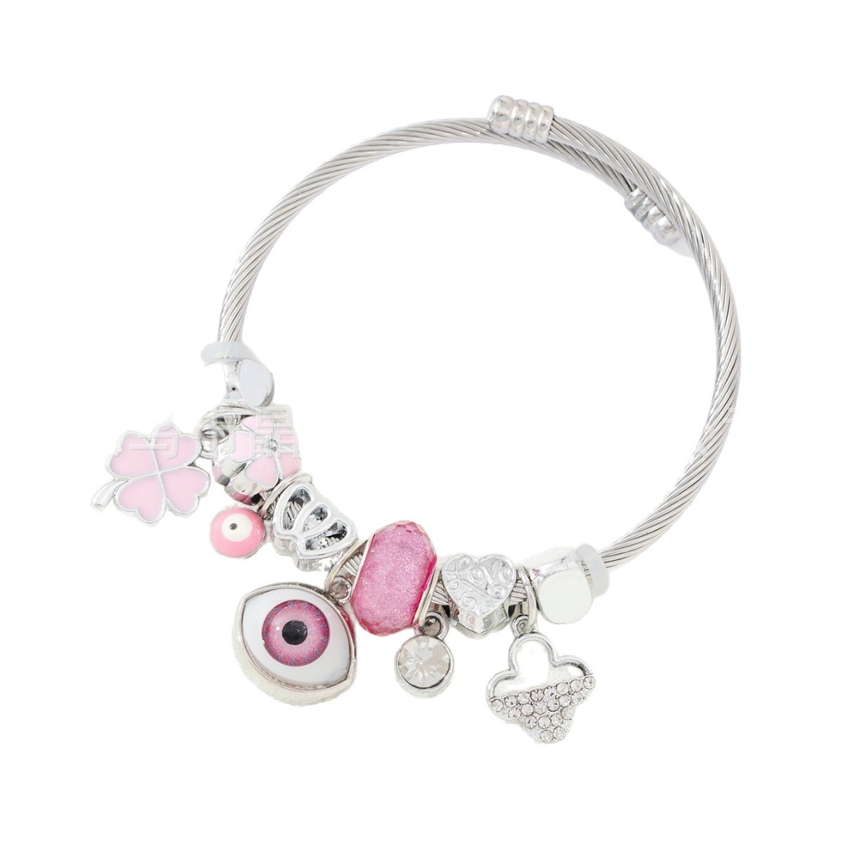 Brazalete Pan Jia, brazalete de explosión transfronteriza, diamante de diamante, ojo del demonio, mano de Dios, joyas de moda de amor de cuatro hojas image 6