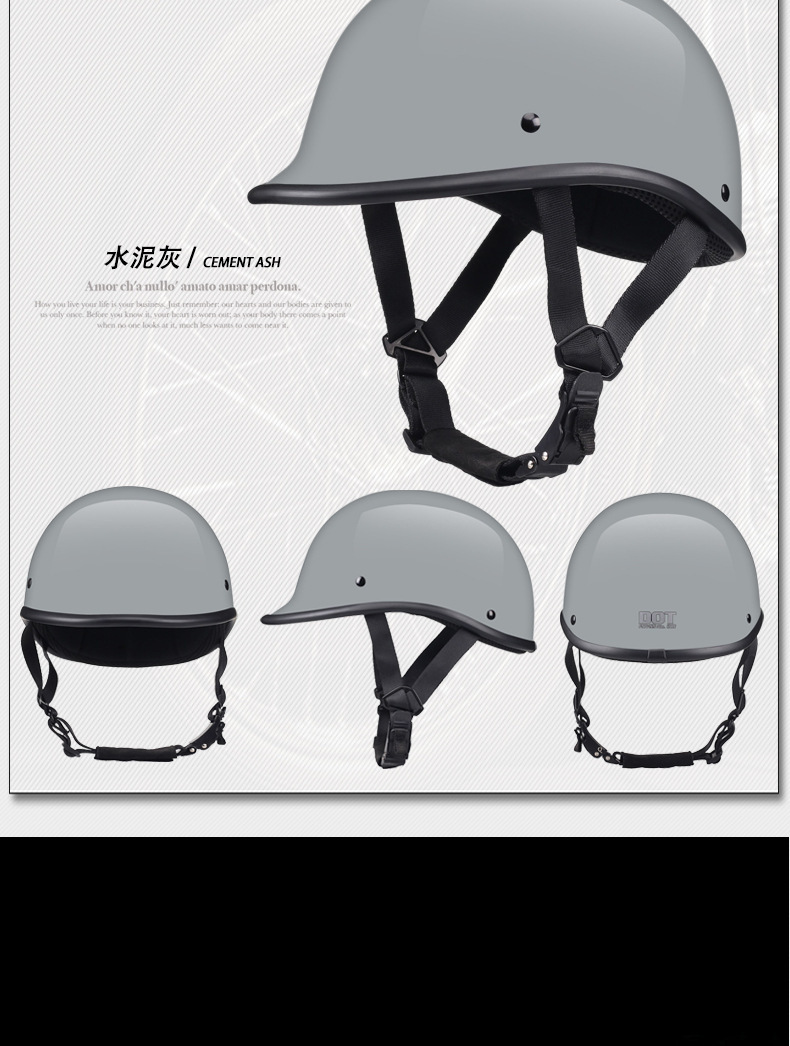 New National Standard 3C Japanese-Style Summer Lightweight Half Helmet Scoop Helmet Motorcycle Men's and Women's Cycling Retro Motorcycle Safety Helmet