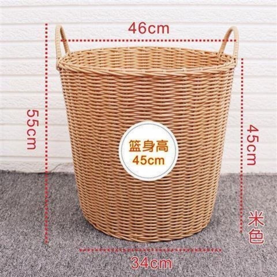 Dirty Clothes Bath Storage Basket Rattan Bedside Basket Bamboo Basket Basket Basket Towel Beauty Salon Double Layer