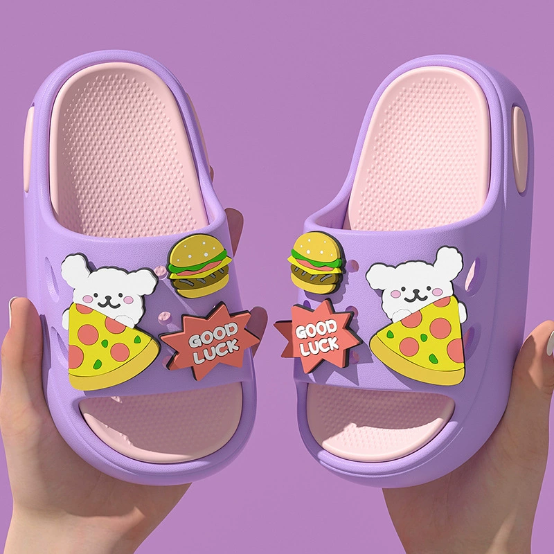 Cartoon cute children's slide, summer non-slip slippers for men and women, soft sole