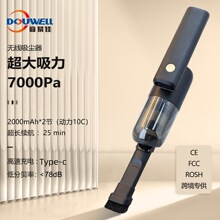 跨境私模折叠车载吸尘器大吸力家车两用无线车用小型可照明吸尘器