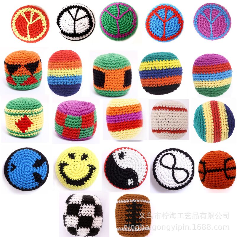 Wool Sandbag Ball Rainbow Circle Hand-Woven Pattern Toy Combination Set Cross-Border Set Fitness Toy Ball