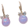 Cute universal earrings with bow from pearl, light luxury style