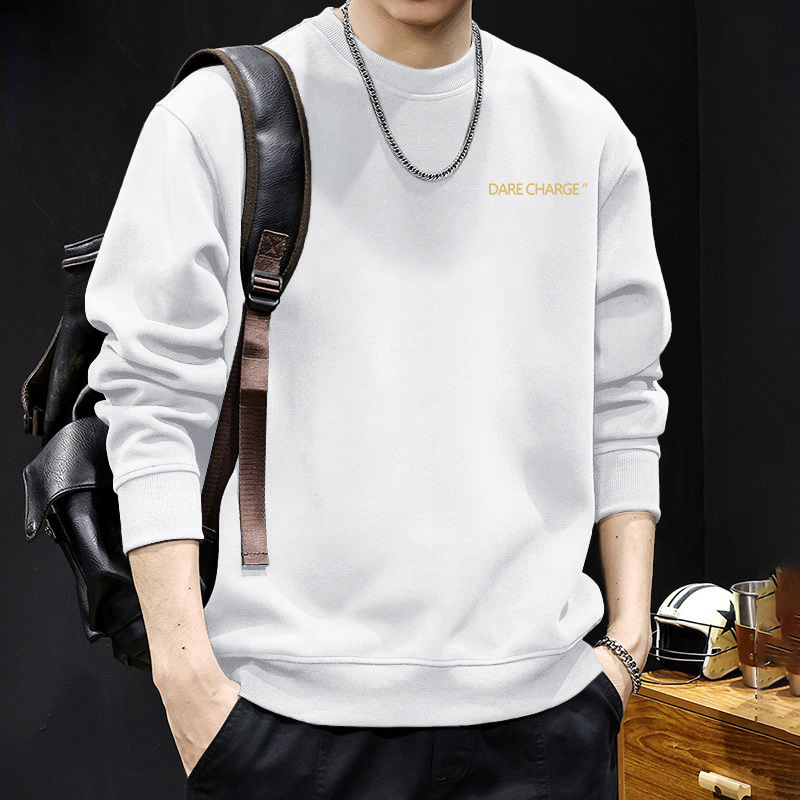 Suéter masculino primavera y otoño nuevo estilo americano de cuello redondo ropa suelta para niños chaqueta casual ropa de invierno