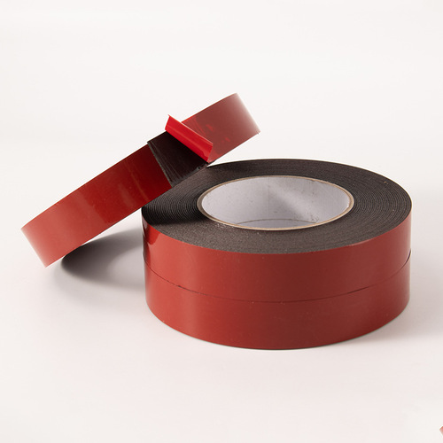 Double-sided tape for cars, 10m long, 1mm thick, PE red film, black car foam, strong foam sponge