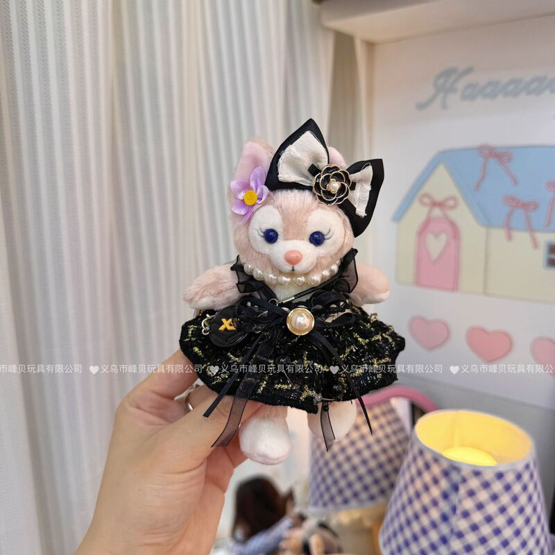 玲娜貝児の青い真珠のお姫様のスカートはぬいぐるみのかばんをつけてキーホルダーのメーカーを包んで直接販売します。|undefined