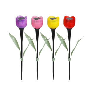 Small Tulip Solar Lawn Light Manufacturing Plant Supplies Solar Logo-Enabled Solar Garden Lights