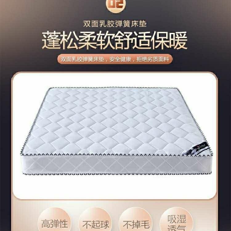 席梦思床垫软硬两用20厚1.8米1.5家用双人经济型椰棕弹簧床垫|undefined