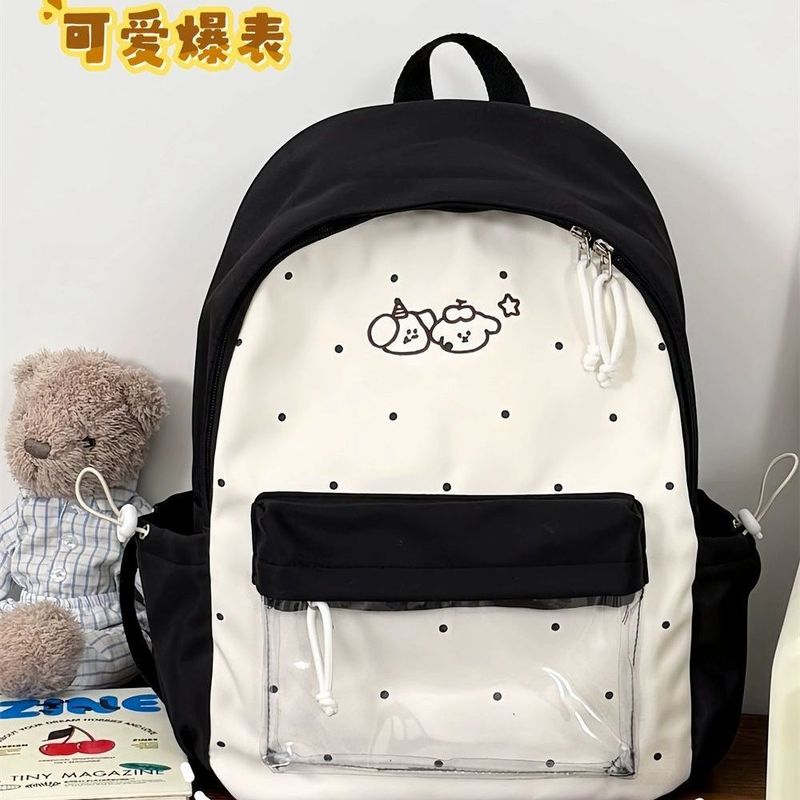 可爱学院书包女初中生小学生百搭少女透明双肩包追星小食量痛包|undefined
