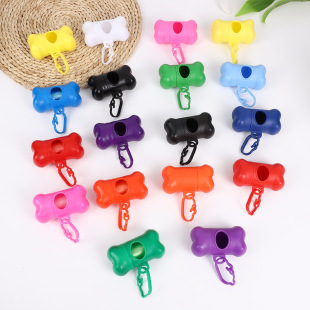New Bone Portable Pet Garbage Bag Dispenser Pet Cleaning Products Hook Portable Dispenser
