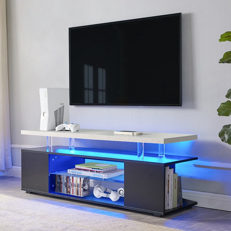 Nórdico moderno minimalista TV gabinete mesa de café combinación simple pequeño apartamento TV gabinete minimalista piso TV gabinete