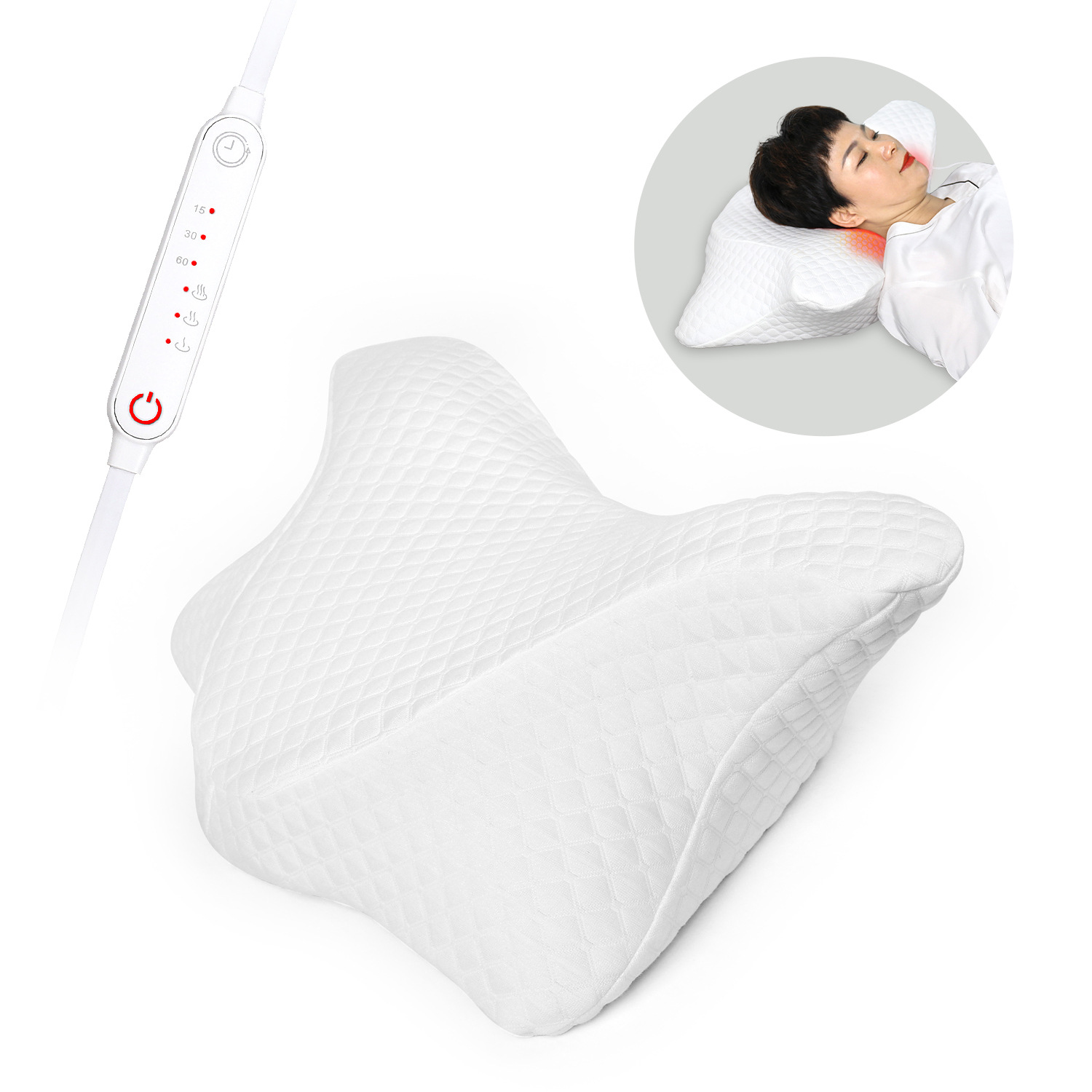 Ventas transfronterizas de almohada de memoria de fiebre almohada mariposa almohada de memoria de rebote lento almohada cervical almohada almohada de protección del cuello al por mayor