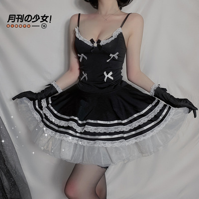 蝶然情趣内衣女 可爱公主裙吊带 性感女佣游戏制服诱惑 女仆装