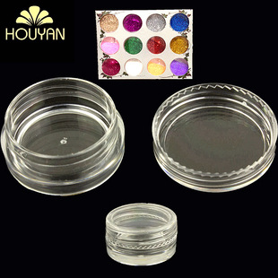 Nail art jewelry box 2.5G glitter sequins empty bottle multifunctional 2.5ml small round bottle eye shadow powder Crystal mud