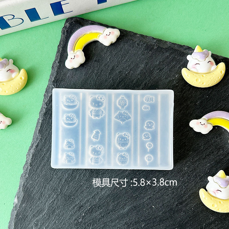 漫画リラックマかわいい子羊高透明ネイルアートデコレーションシリコーン型 DIY 接着剤 UV 接着剤型フラット交換モデル|undefined