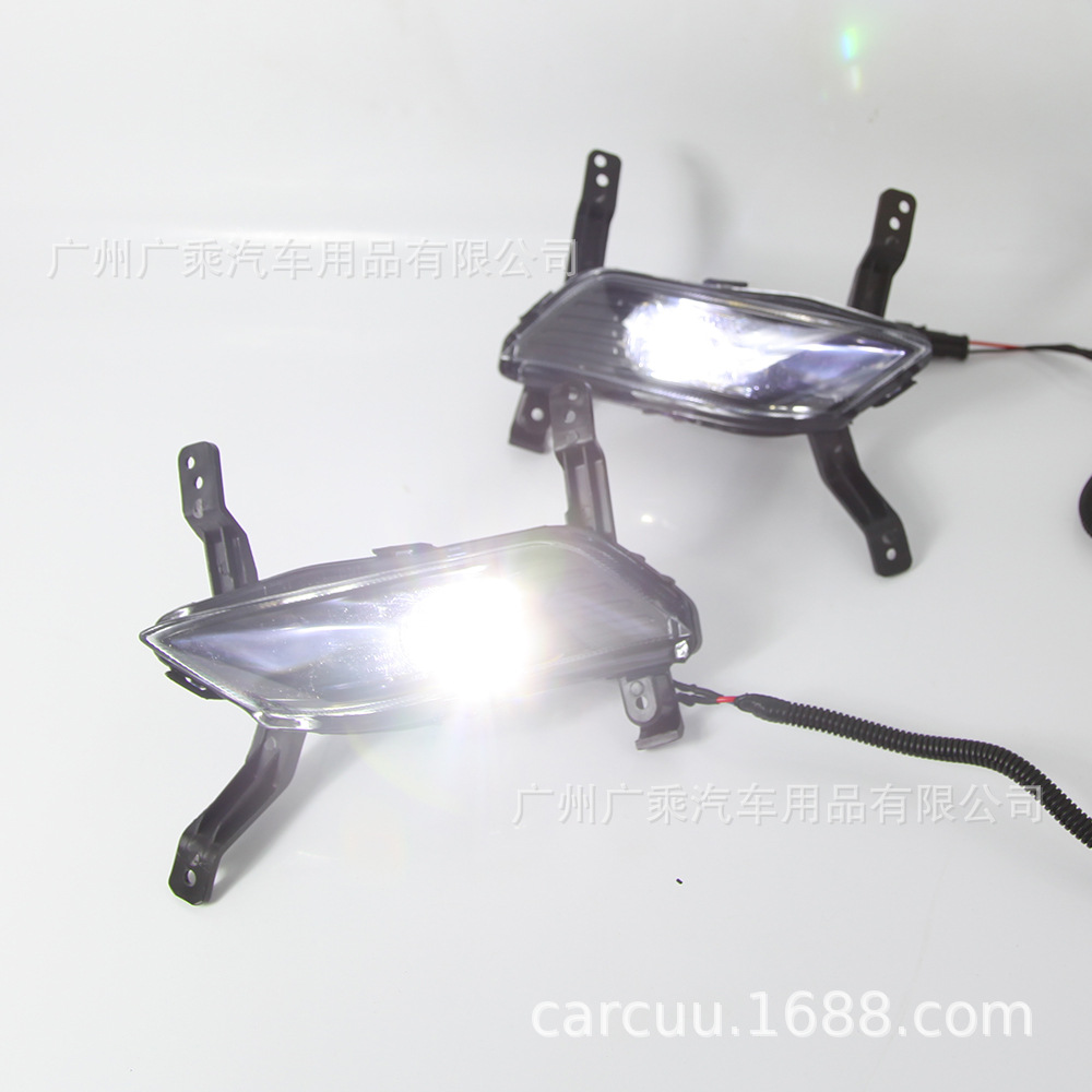 Aplicable a 19 IX45 luces de circulación diurna nueva Shengda LED luces de circulación diurna 20 IX45 luces de circulación diurna luces antiniebla