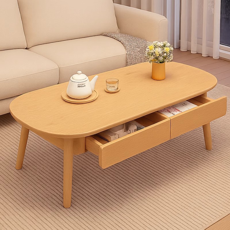 Mesa de centro estilo tronco, sala de estar, hogar, mesa de apartamento pequeño, casa de alquiler moderna simple, sofá de pierna de madera maciza simple, mesa de té