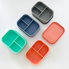 亞馬遜硅膠飯盒 上班族加熱午餐盒北歐風餐盒便攜硅膠飯盒