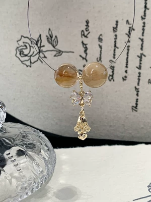 Zərgərlik ara hissələri Tassel Spacer Beads Crystal - golden-butterfly-bell-tassel-one