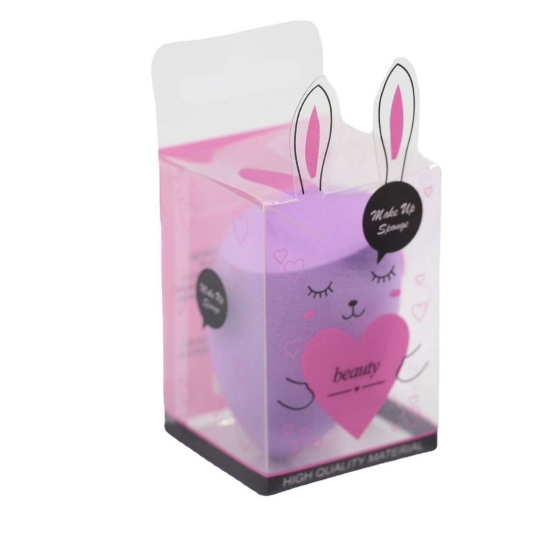 Caja de Almacenamiento Transparente para Esponjas de Maquillaje de PVC Plegable