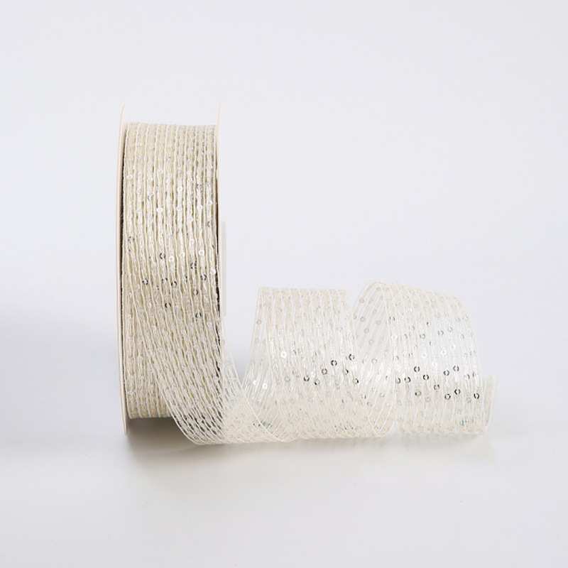 Cinta floral al por mayor 4cm borde dorado colorido ramo arco onda hilo llano cinta flor material de embalaje