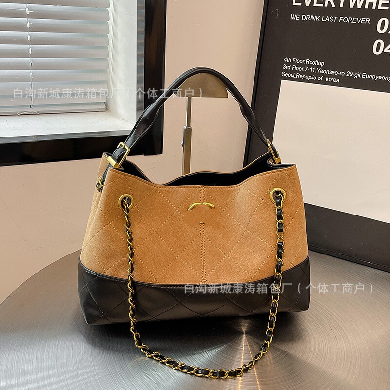 跨境热销新款拼接复古大容量女包手提单肩包斜挎包女士包包|undefined