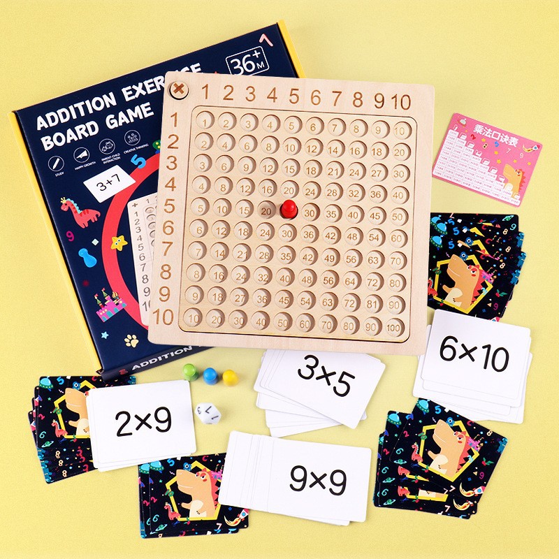 Nuevos productos transfronterizos de Amazon 99 multiplicación y tablero de adición 2 en 1 para niños 99 multiplicación y juguetes de adición