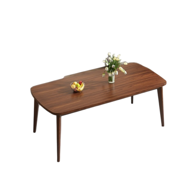 Mesa de comedor de madera sólida, pequeña casa de alquiler simple, mesa de comedor de madera de nuez, silla de mesa de comedor, 2025 nueva casa