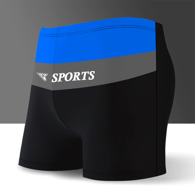 Nueva primavera caliente de los hombres boxeador bañador de moda de color a juego de nylon de alta elástica bañador de los hombres de natación troncos de la fábrica al por mayor