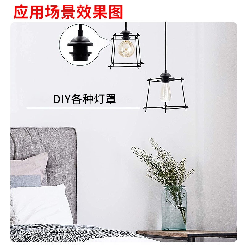 Fabricantes al por mayor E27 lámpara grande tornillo boca lámpara soporte retro industrial viento comida simple lámpara colgante