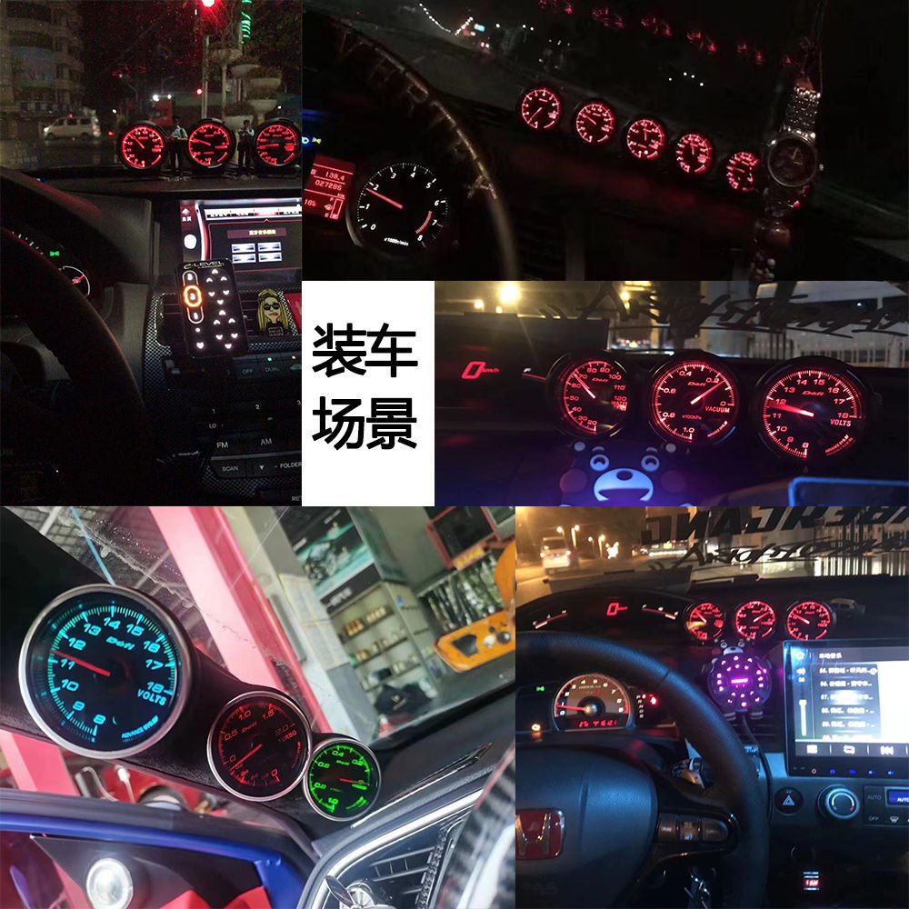 Nuevo DEFI 108 color instrumento de modificación del coche velocidad presión de aceite temperatura del agua temperatura del aceite turbina carreras metros