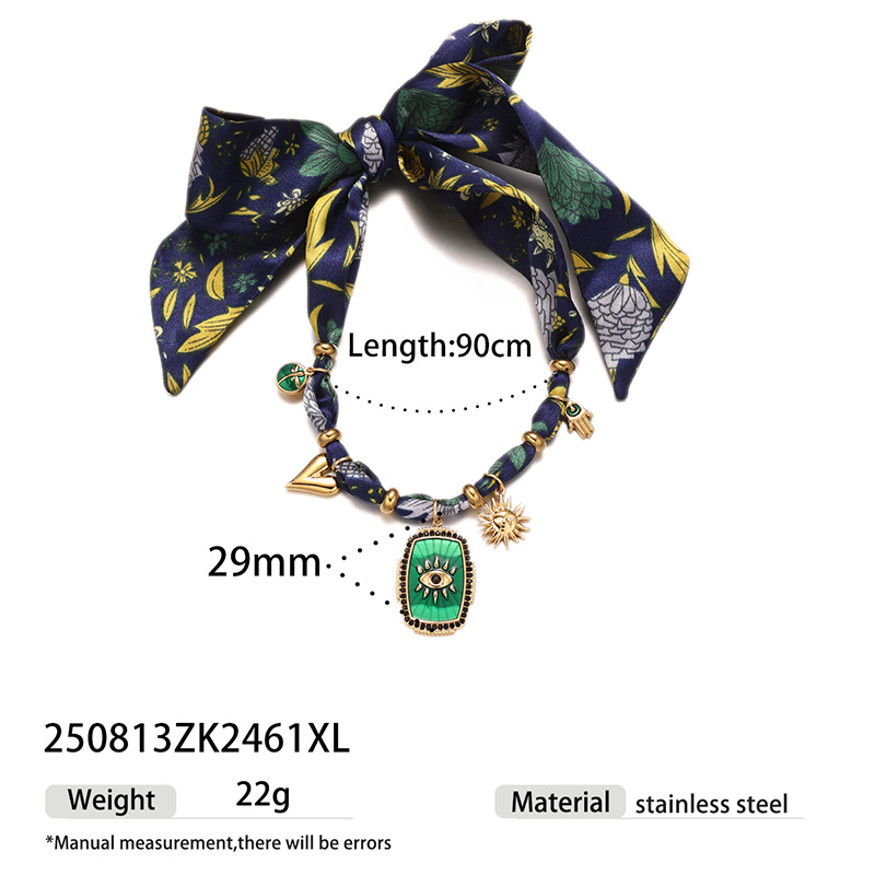 TENA estilo francés retro clásico viento diablo ojo colgante bufandas collar ligero lujo alto sentido collar medieval al por mayor