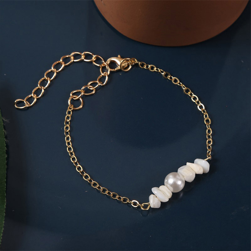 Bohemian simple creative pearl natural gravel braceletpicture4