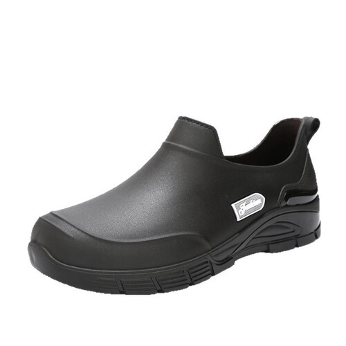 British-style rain boots for men—adult outdoor waterproof and non-slip water shoes, short-tube rain boots, wear-resistant rubber boots for kitchens, car washing, and food delivery.