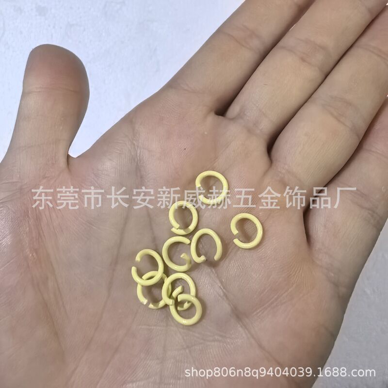 在庫あり 1.2*8MMと1.2*10MMの塗装済みカラーオープンリング 鉄製接続リング ブレスレットDIYアクセサリー|undefined