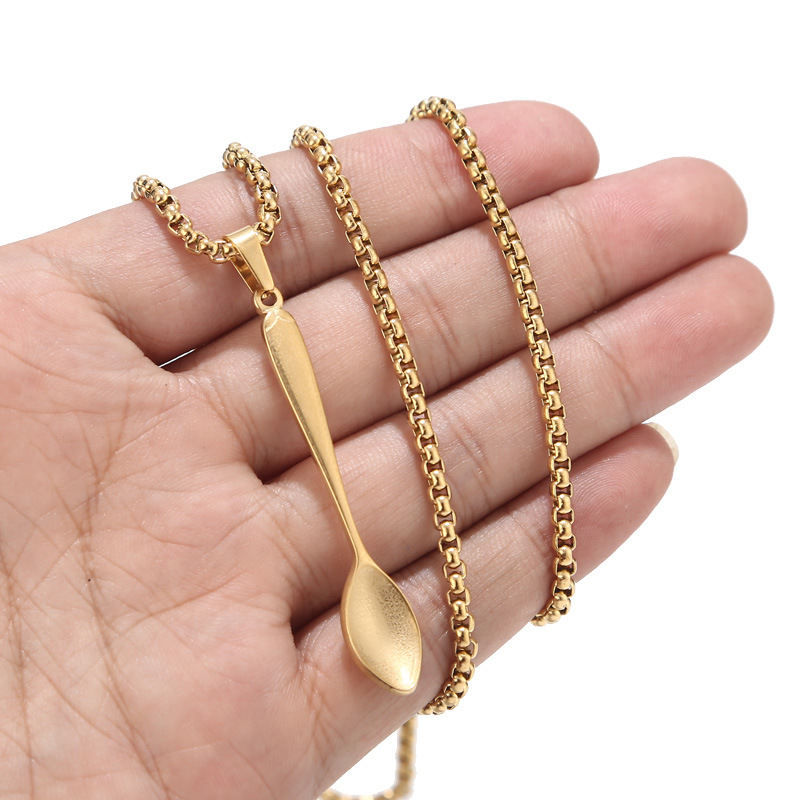 Wholesale Jewelry Retro Scissors Spoon Kitchen Knife 304 Stainless Steel Plating display picture 7