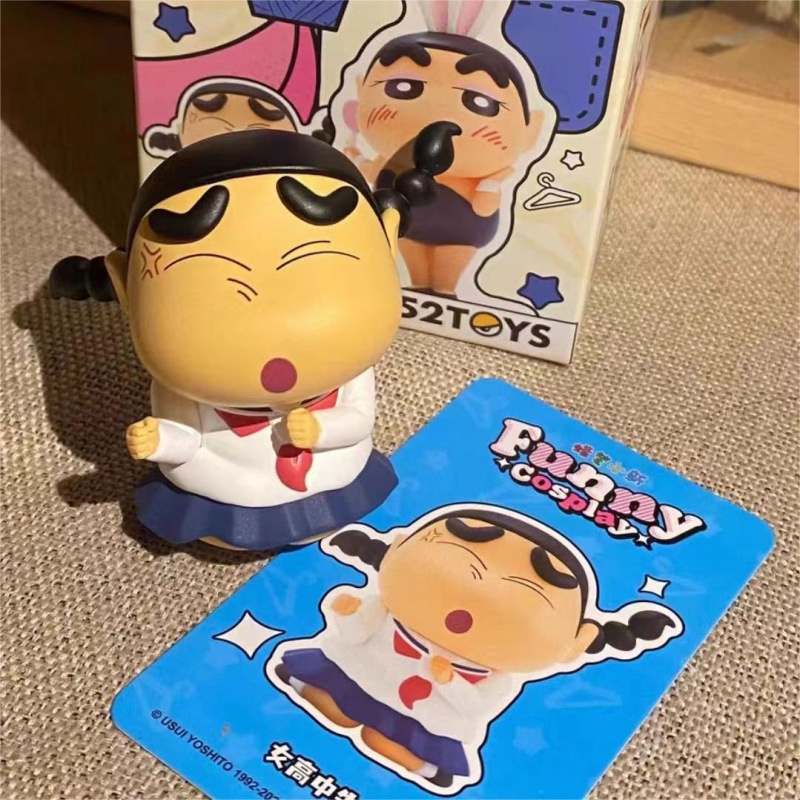 Figura sorpresa de Crayon Shin-chan serie Cos, muñeco coleccionable divertido de edición limitada, regalo de cumpleaños original