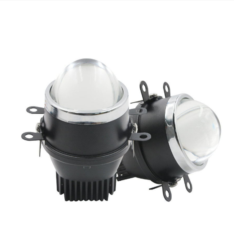 3D ledfog luz de niebla de foco azul película azul tricolor LED láser niebla lente dual   Modificación