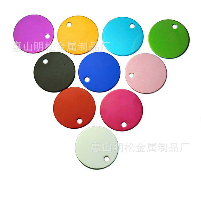 25 мм круглая бирка для собаки, товары для домашних животных, декоративный воротник, ювелирные изделия для кошек, подвеска с лазерным ключом