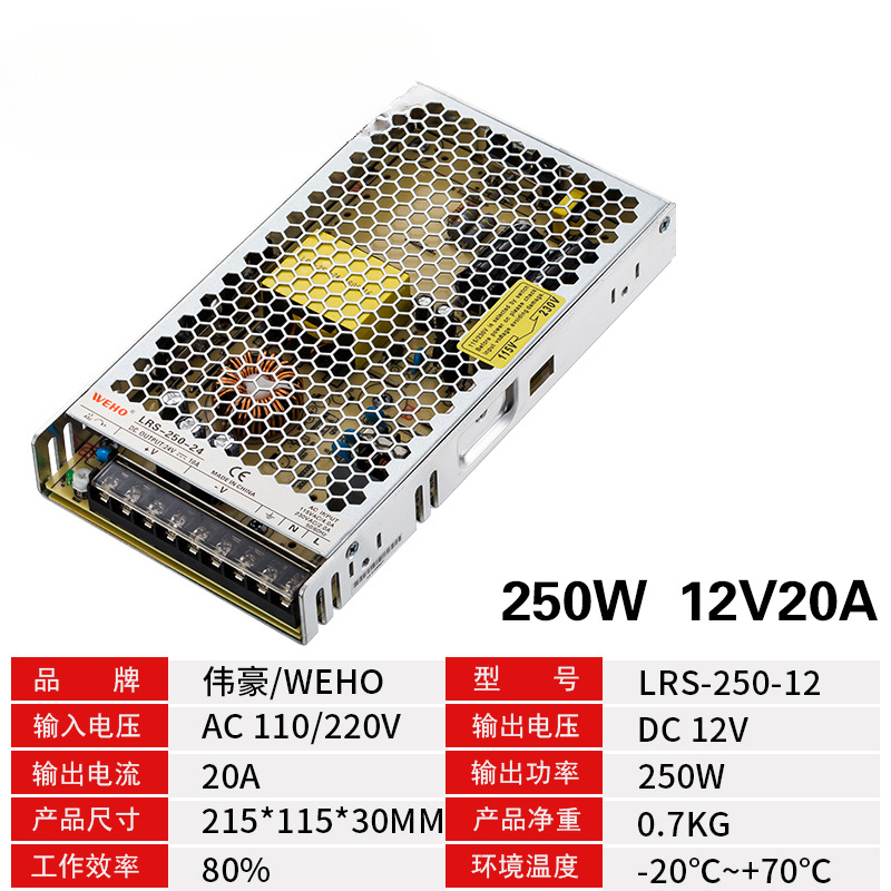 LRS Weihao 12V transformador de alimentación de conmutación 220V 24V motor DC controlado por la industria de monitoreo de seguridad controlador de acceso image 21