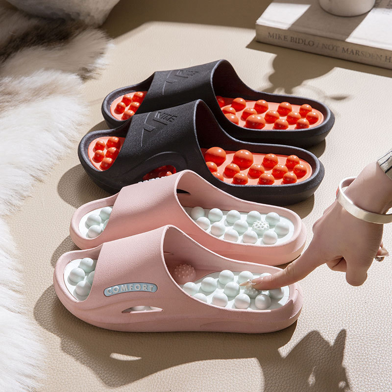 Massage Slippers for Men Summer 2025 New Foot Acupoint Couple Outer Wear Non-Slip Comfortable Bathroom Slippers for Women