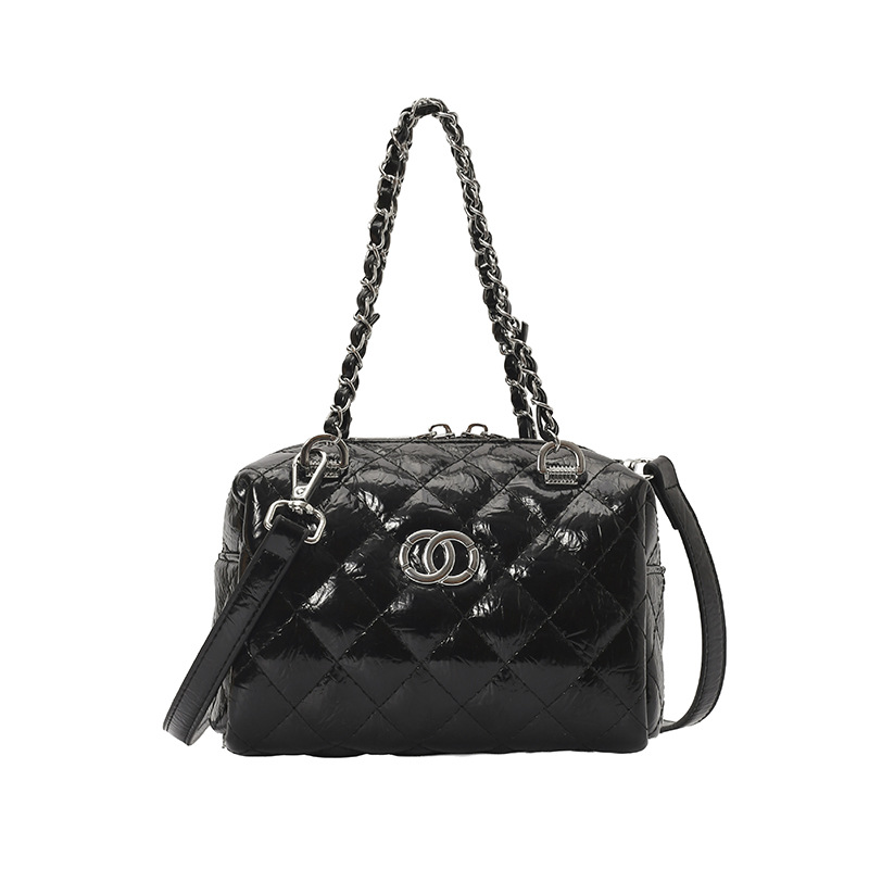 Moda francesa de cadena de diamante bolso de mano pequeño cuadrado de mujer pequeña fragancia alta sensación de lujo ligero bolso de hombro simple