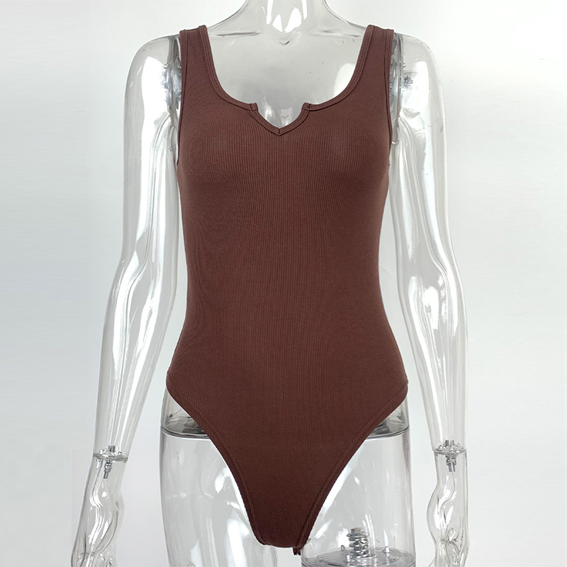 Amazon Europa y América transfronteriza de verano de las nuevas mujeres Sexy Slim fit pequeño V-cuello chaleco mono image 8