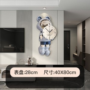 网红装饰挂钟现代简约创意时钟挂墙2024新款客餐厅时尚宇航员钟表