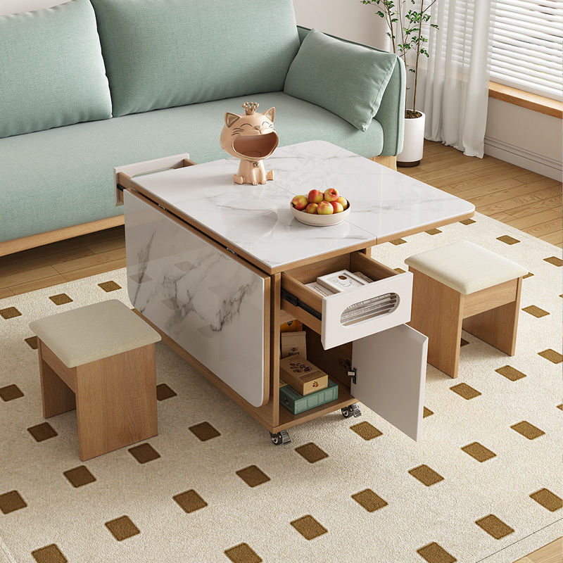 Slate Coffee Table, Dining Table, Dual-Purpose Living Room Sofa, Side Table, Corner Table, Folding Side Cabinet, Multi-Functional Trolley, Tea Table, Narrow Table