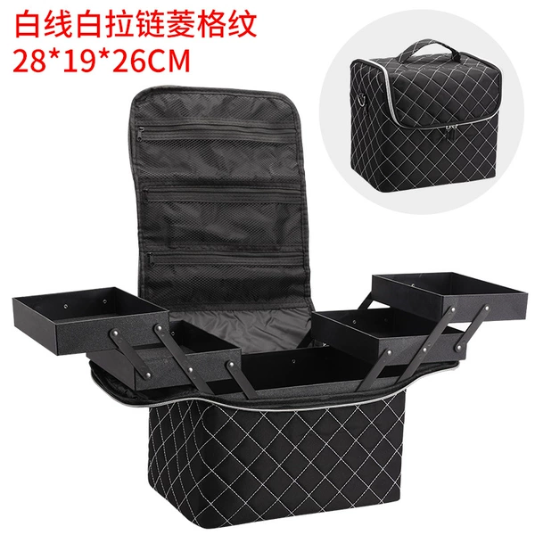 White line white zipper plaid pattern