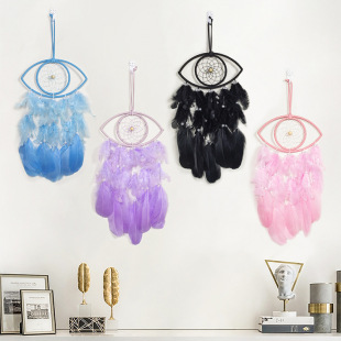 eye dream catcher home decoration pendant handmade crocheted evil eye living room bedroom hallway wall hanging