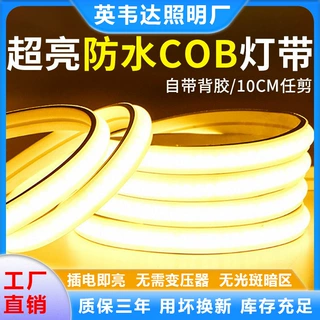 led灯带220v户外防水超亮自粘线形灯家用客厅吊顶氛围灯COB